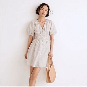 Madewell Sophia mini dress in eyelet stripe